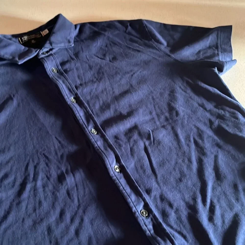 Banana Republic Luxury Touch Performance Short Sleeve Button Up Mens XL short